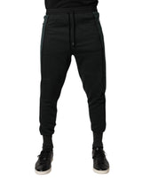 Pantalon de jogging en coton mélangé noir Dolce &amp; Gabbana