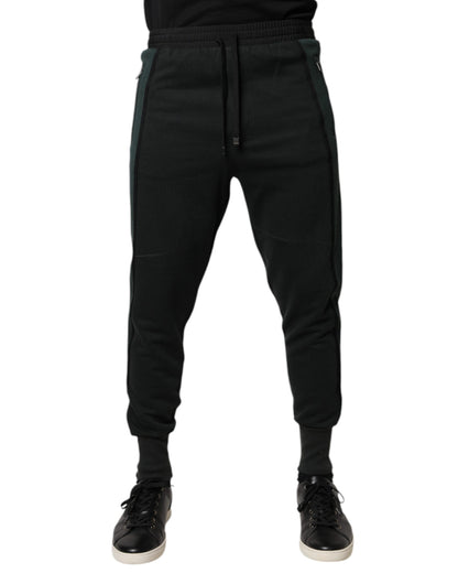 Pantalon de jogging en coton mélangé noir Dolce &amp; Gabbana