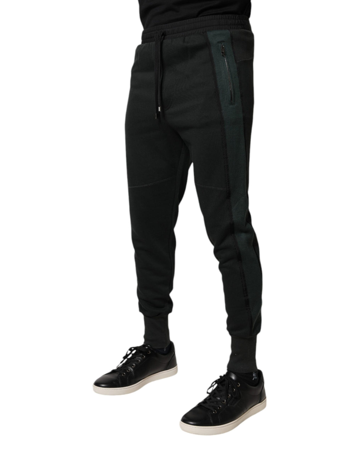 Pantalon de jogging en coton mélangé noir Dolce &amp; Gabbana