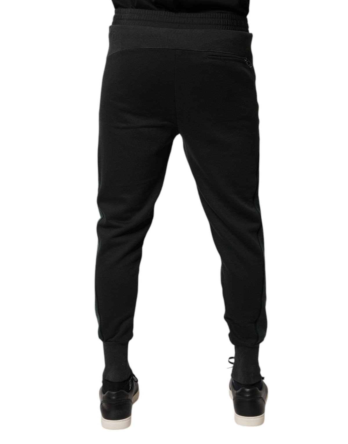 Pantalon de jogging en coton mélangé noir Dolce &amp; Gabbana