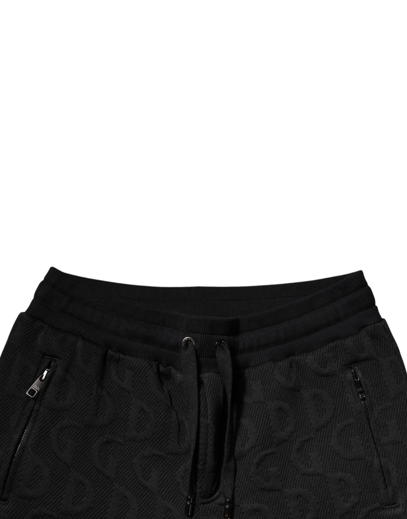 Dolce &amp; Gabbana Zwarte Logo Monogram Joggingbroek Sweatbroek