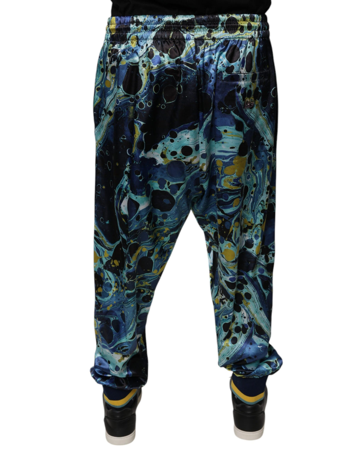 Pantalon de jogging homme Dolce &amp; Gabbana, imprimé marbré multicolore.