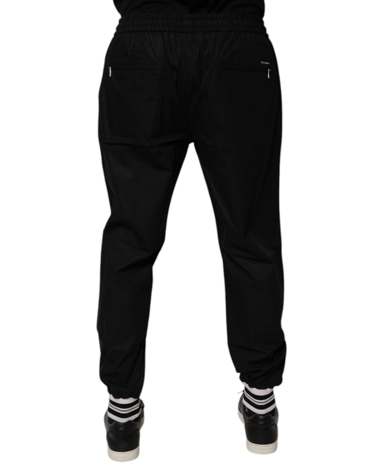 Pantalon de jogging en coton noir pour homme Dolce &amp; Gabbana