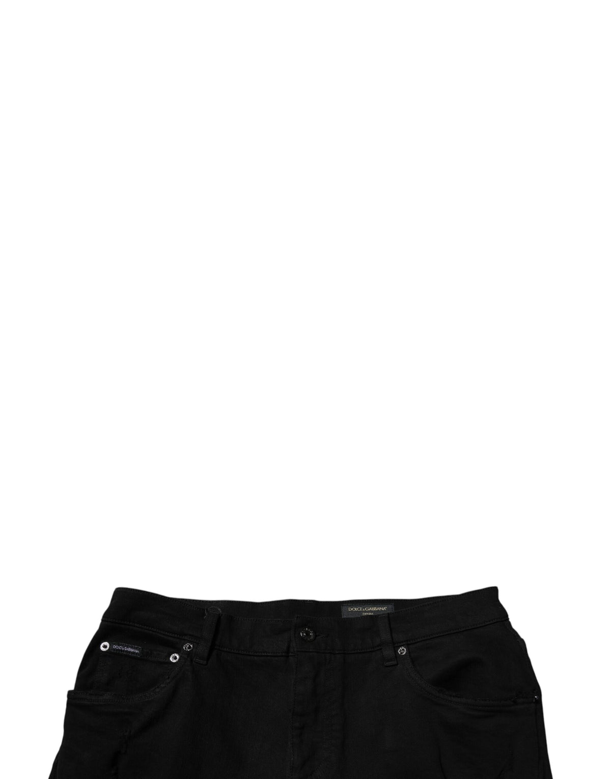 Jean skinny en coton noir délavé pour homme de Dolce &amp; Gabbana