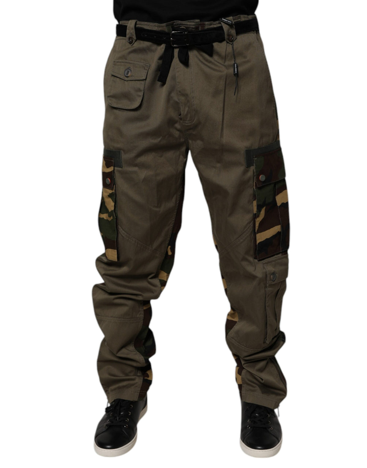 Pantalon cargo camouflage multicolore à motifs patchwork de Dolce &amp; Gabbana