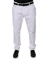 Jean slim en coton blanc extensible pour homme Dolce &amp; Gabbana