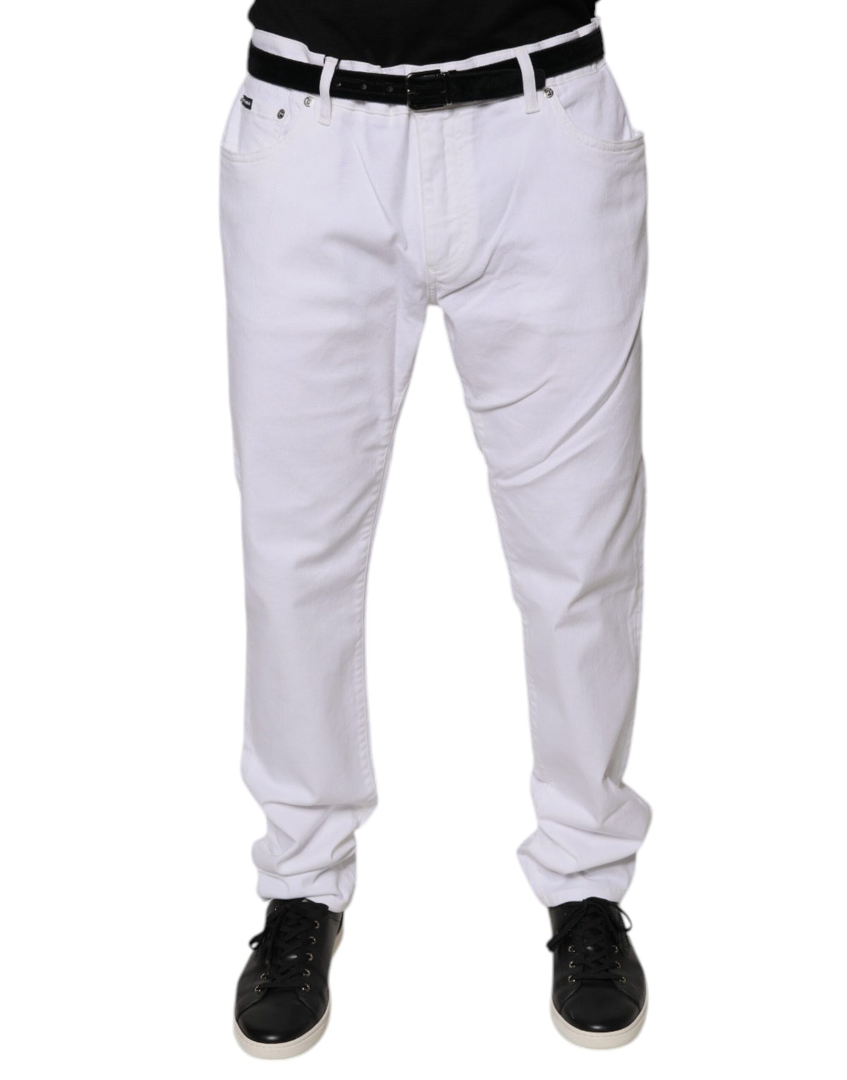 Jean slim en coton blanc extensible pour homme Dolce &amp; Gabbana