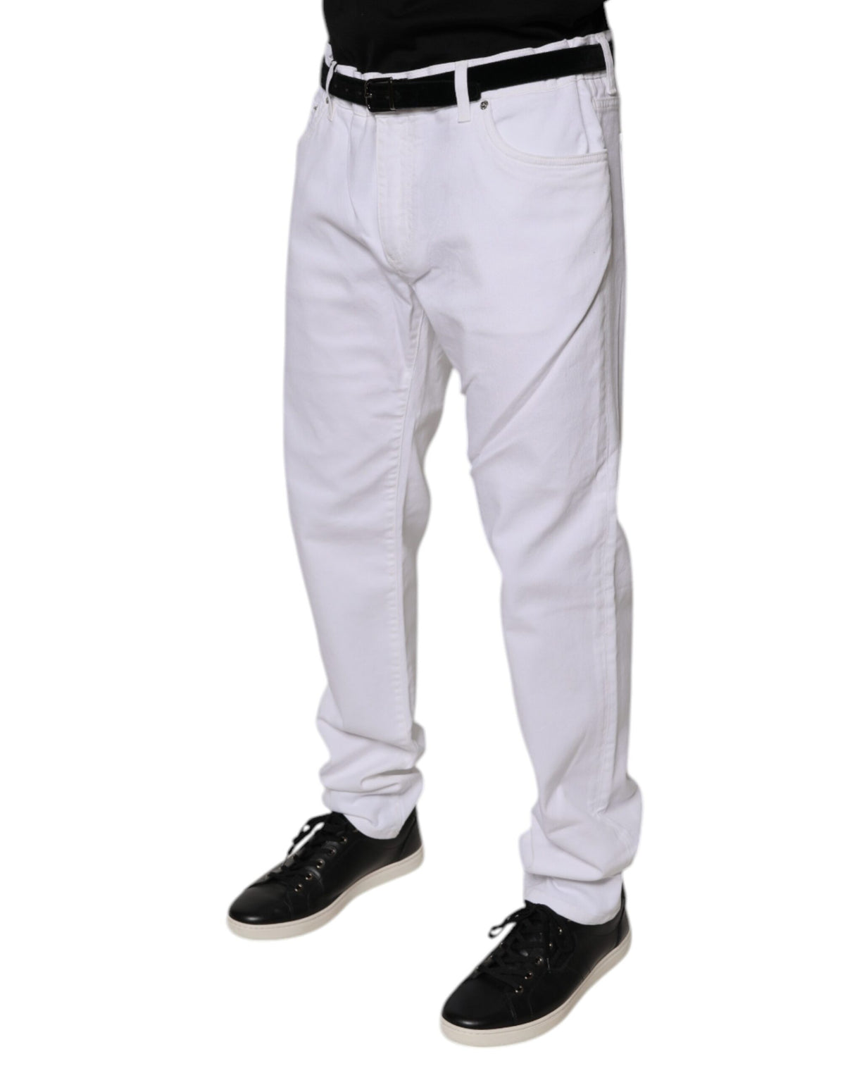 Jean slim en coton blanc extensible pour homme Dolce &amp; Gabbana