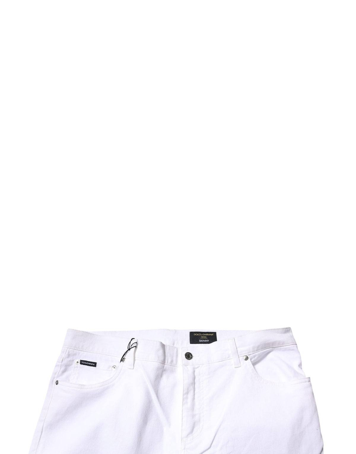 Jean slim en coton blanc extensible pour homme Dolce &amp; Gabbana