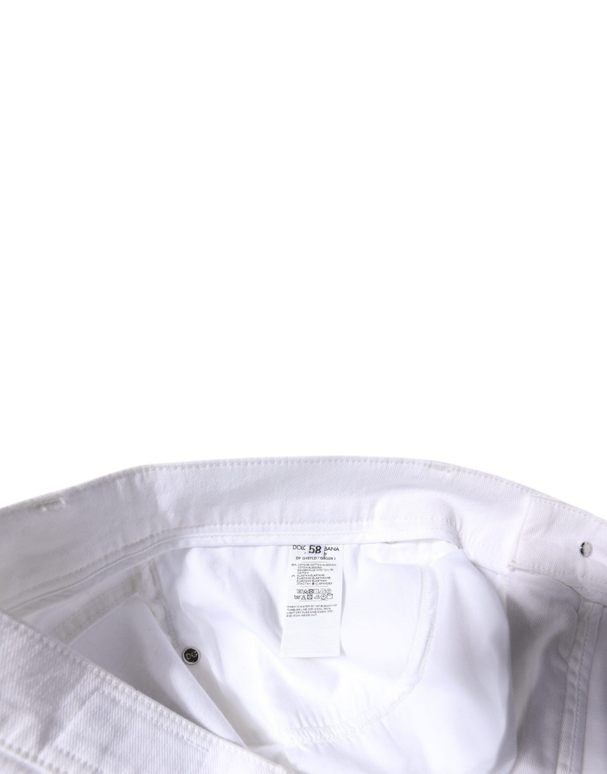 Jean slim en coton blanc extensible pour homme Dolce &amp; Gabbana