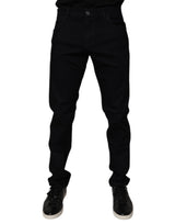 Jean en coton noir extensible à coupe slim pour homme de Dolce &amp; Gabbana
