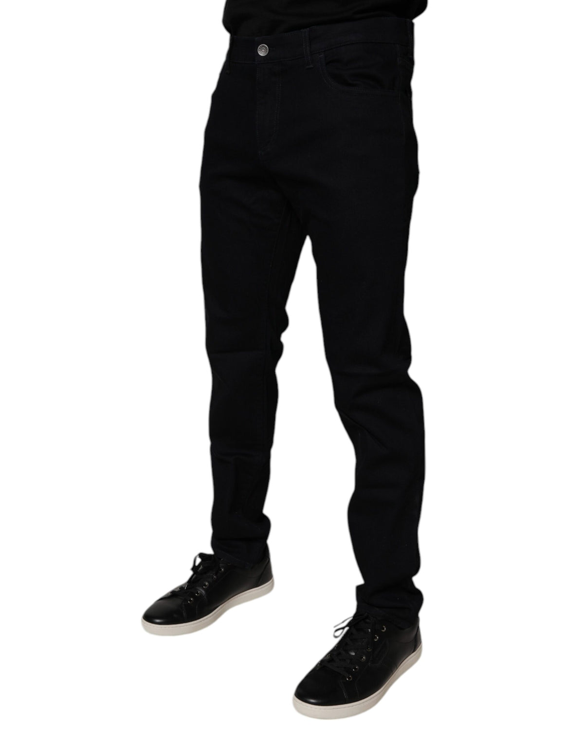 Jean en coton noir extensible à coupe slim pour homme de Dolce &amp; Gabbana