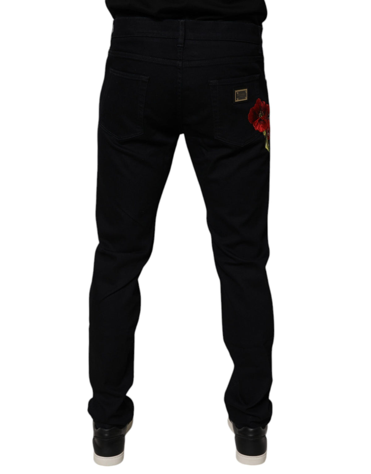 Jean en coton noir extensible à coupe slim pour homme de Dolce &amp; Gabbana