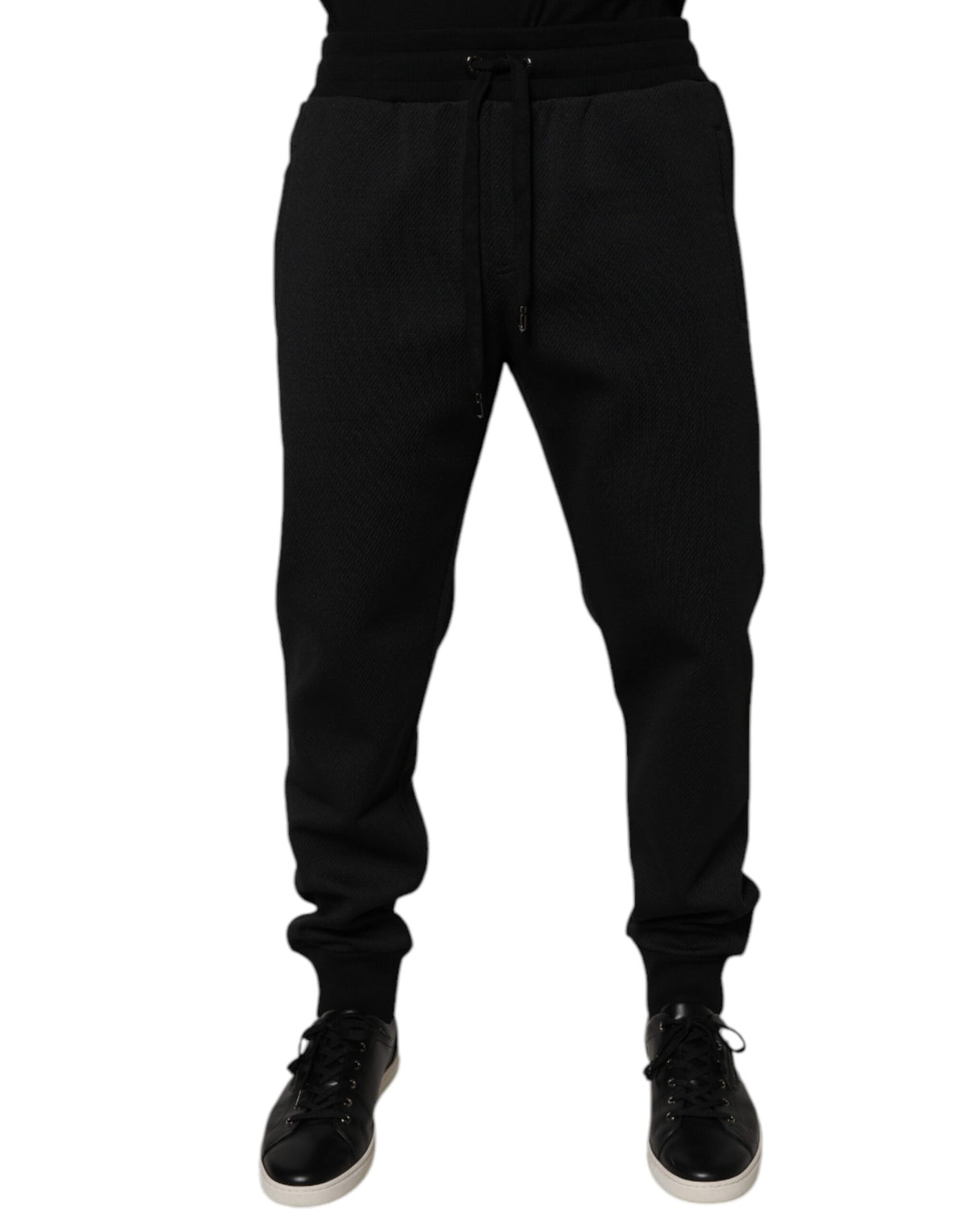 Pantalon de jogging en polyester noir pour homme Dolce &amp; Gabbana