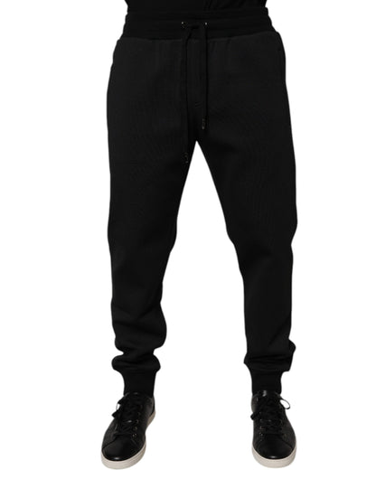 Pantalon de jogging en polyester noir pour homme Dolce &amp; Gabbana