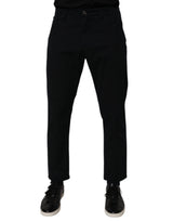 Jeans en jean pour homme, coupe ample, en coton extensible bleu foncé, Dolce &amp; Gabbana.