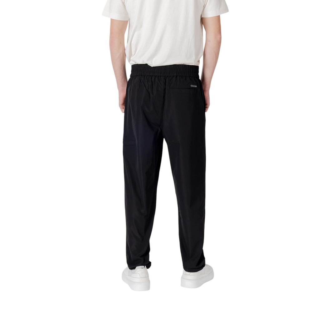 Pantalon en polyester noir Calvin Klein Jeans