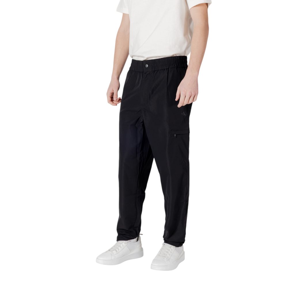 Pantalon en polyester noir Calvin Klein Jeans