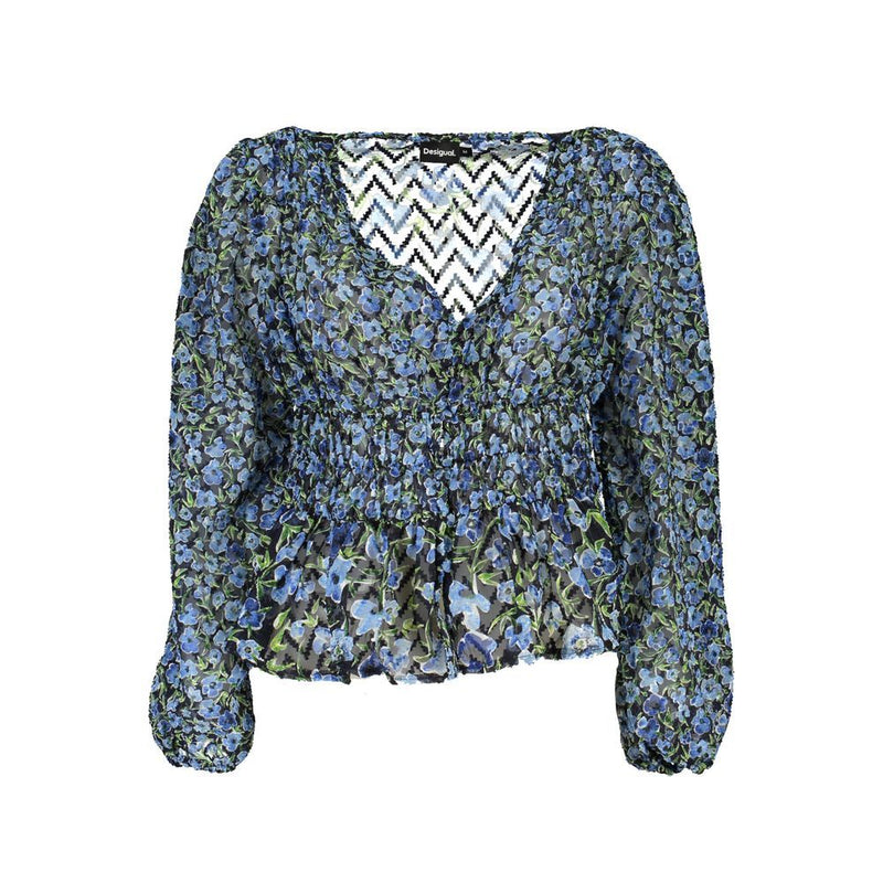 Desigual DE-1010-M Blue Polyester Sweater - Elegant Women's Fashion