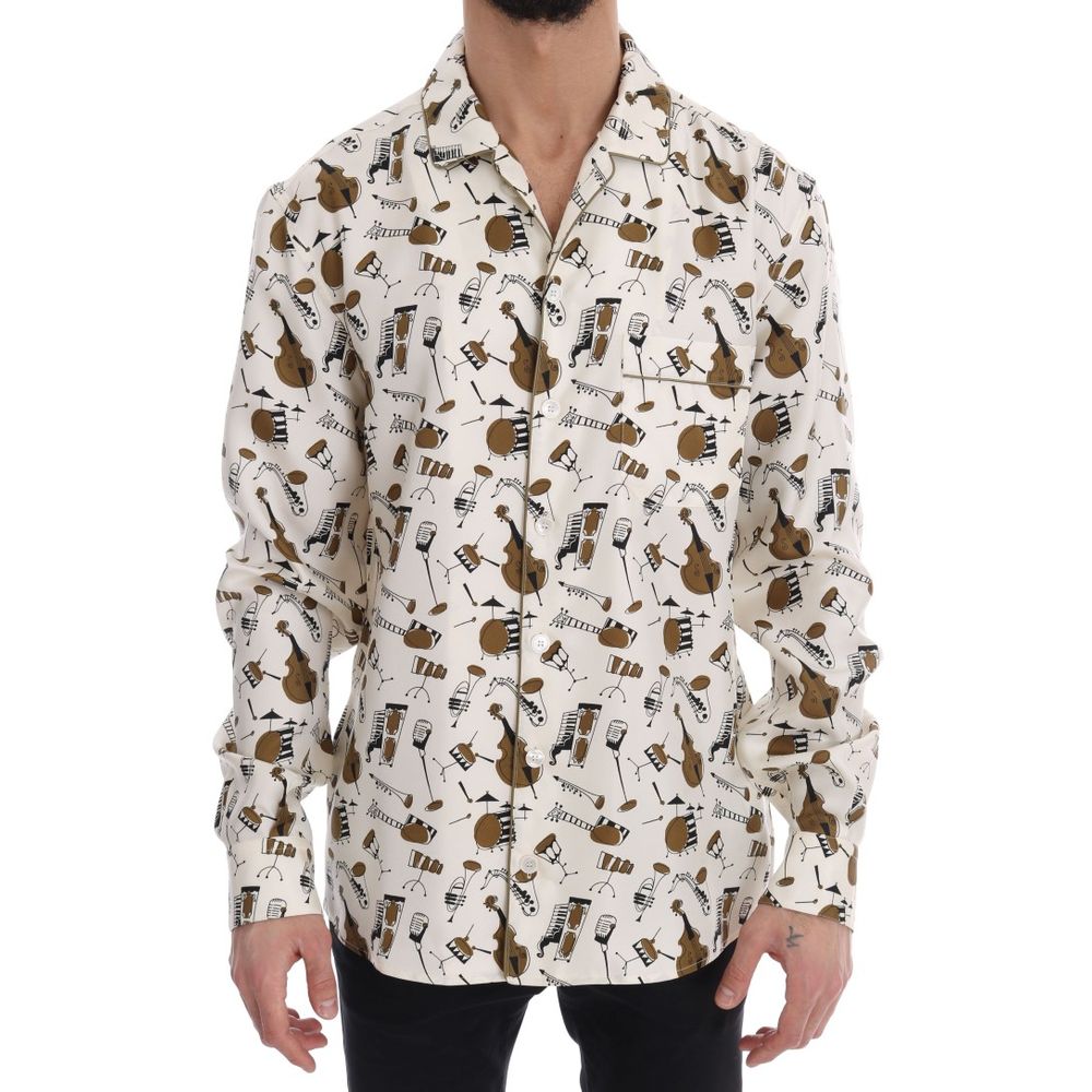 Chemise en soie multicolore Dolce &amp; Gabbana