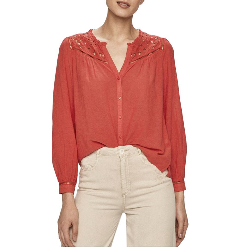 Pepe Jeans Red Viscose Shirt for Women - Stylish & Comfortable
