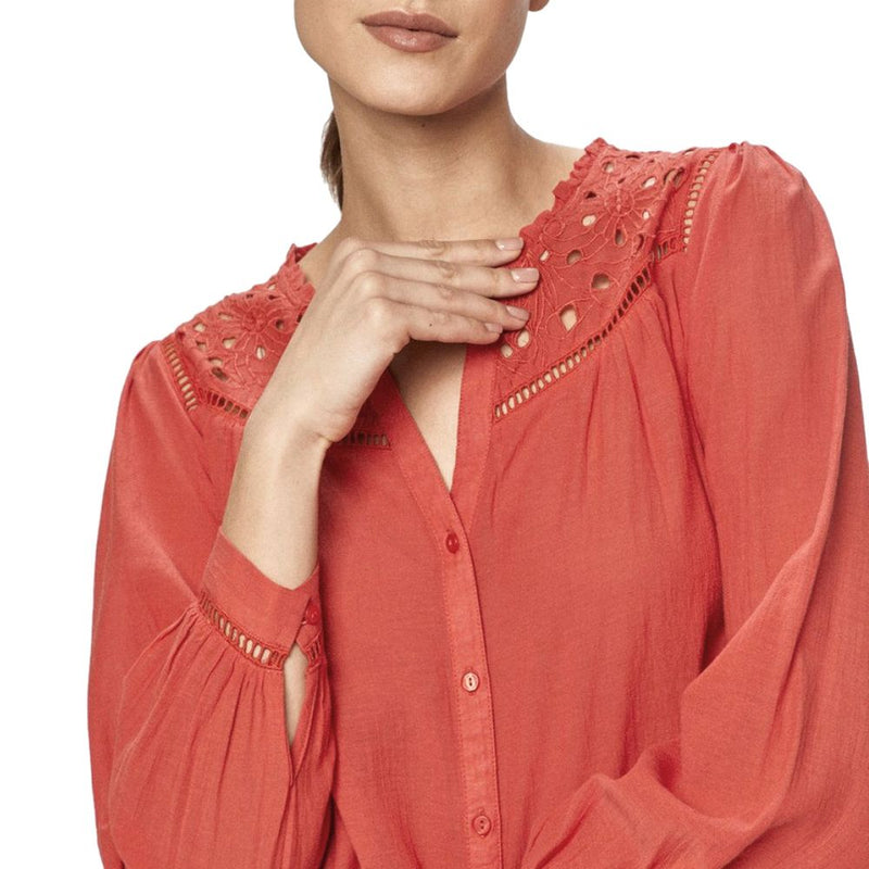 Pepe Jeans Red Viscose Shirt for Women - Stylish & Comfortable