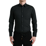 Chemise en coton noir Dolce &amp; Gabbana