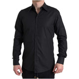 Chemise en coton noir Dolce &amp; Gabbana