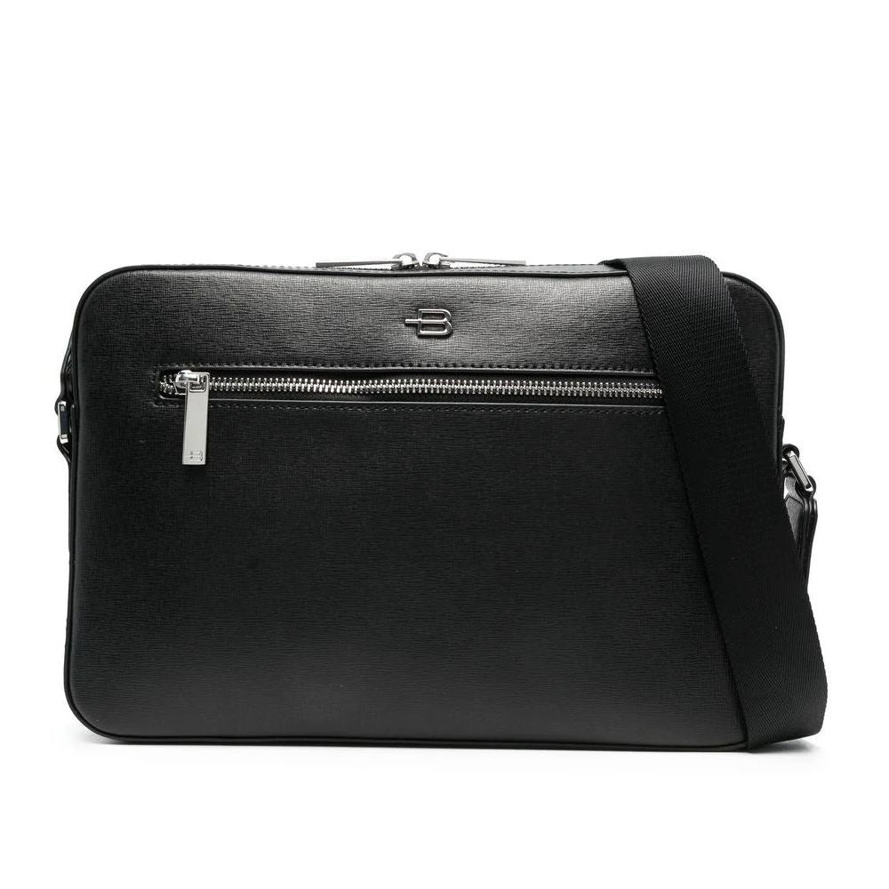 Sac à bandoulière en cuir de veau noir Baldinini Trend