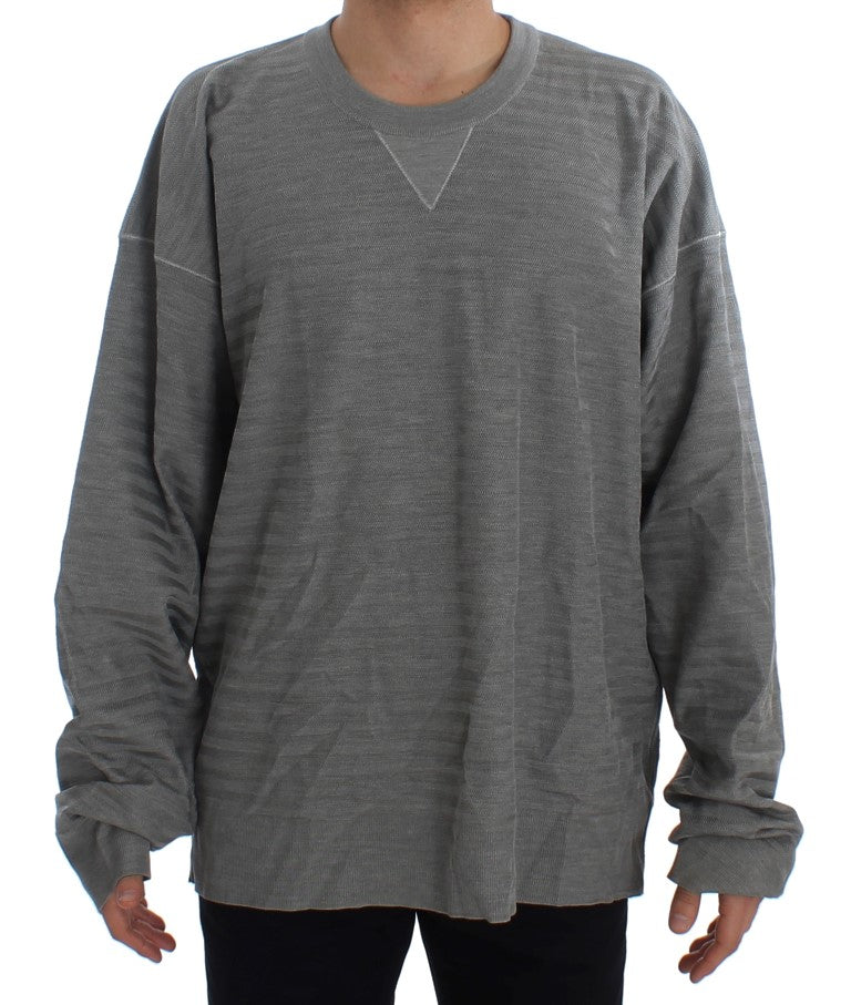 Dolce &amp; Gabbana grijze crewneck-trui van zijde