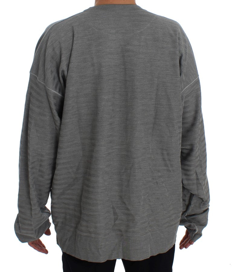 Dolce &amp; Gabbana grijze crewneck-trui van zijde