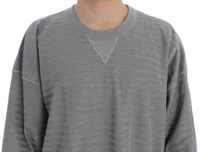 Dolce &amp; Gabbana grijze crewneck-trui van zijde