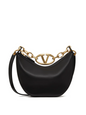 Sac à bandoulière Mini Hobo Vlogo en cuir noir Valentino Garavani