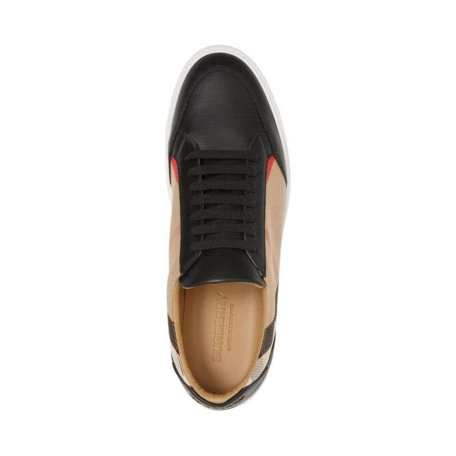 Burberry Black Leather New Salmond Sneakers - Stylish Comfort