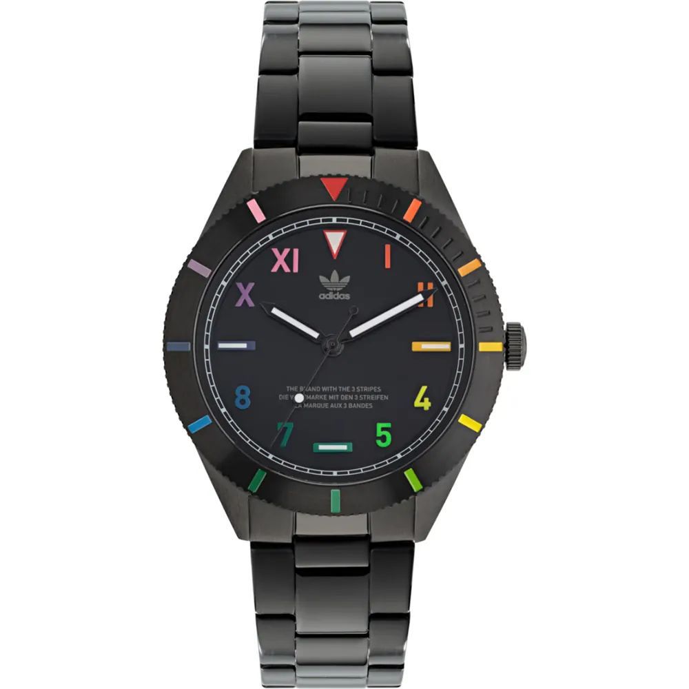 Montre Adidas en acier inoxydable noir