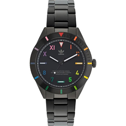 Montre Adidas en acier inoxydable noir