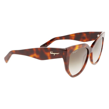 Lunettes de soleil Ferragamo en acétate marron