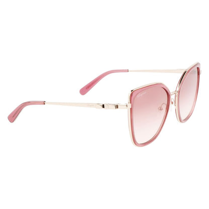 Lunettes de soleil en métal multicolore Ferragamo