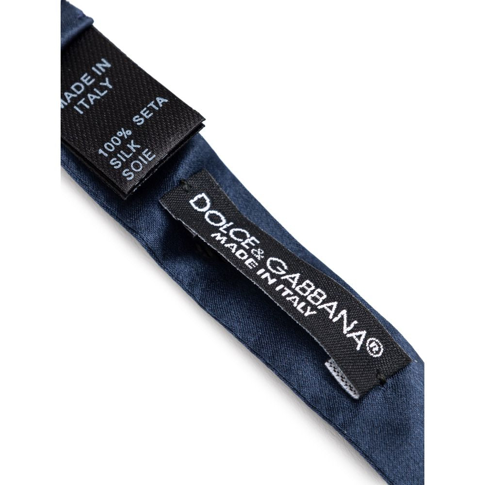 Nœud papillon en soie bleu Dolce &amp; Gabbana