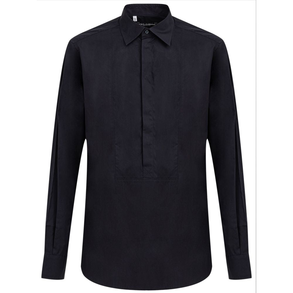 Chemise en coton bleu marine Dolce &amp; Gabbana