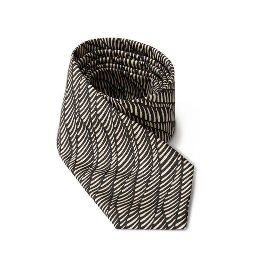 Cravate en soie noir et blanc de Giorgio Armani