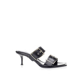 Alexander McQueen Sandales en Cuir Noir pour Femmes