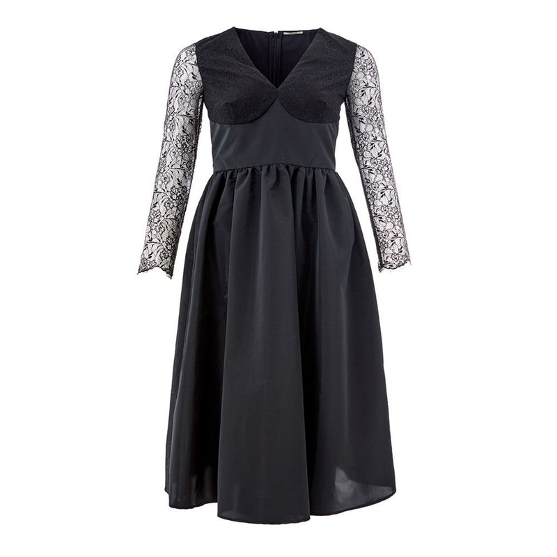 Lardini Elegant Black Polyester Dress for Upscale Events