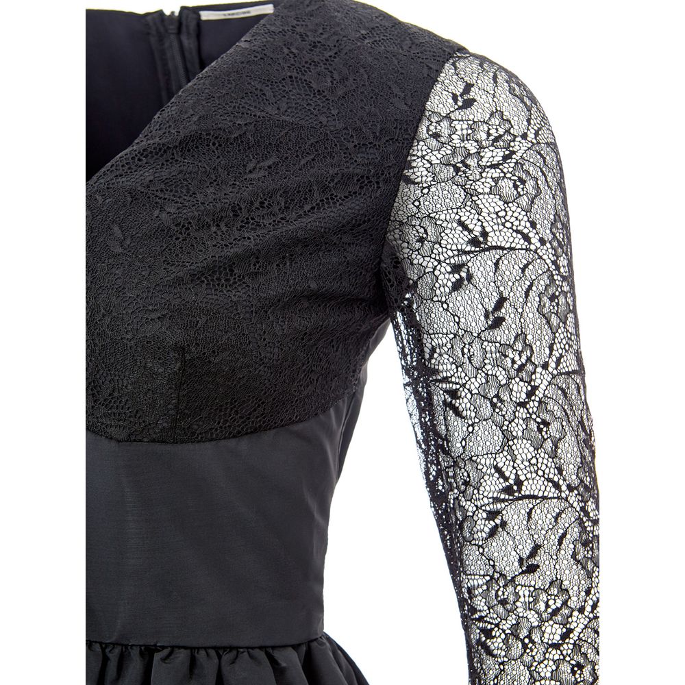 Lardini Elegant Black Polyester Dress for Upscale Events