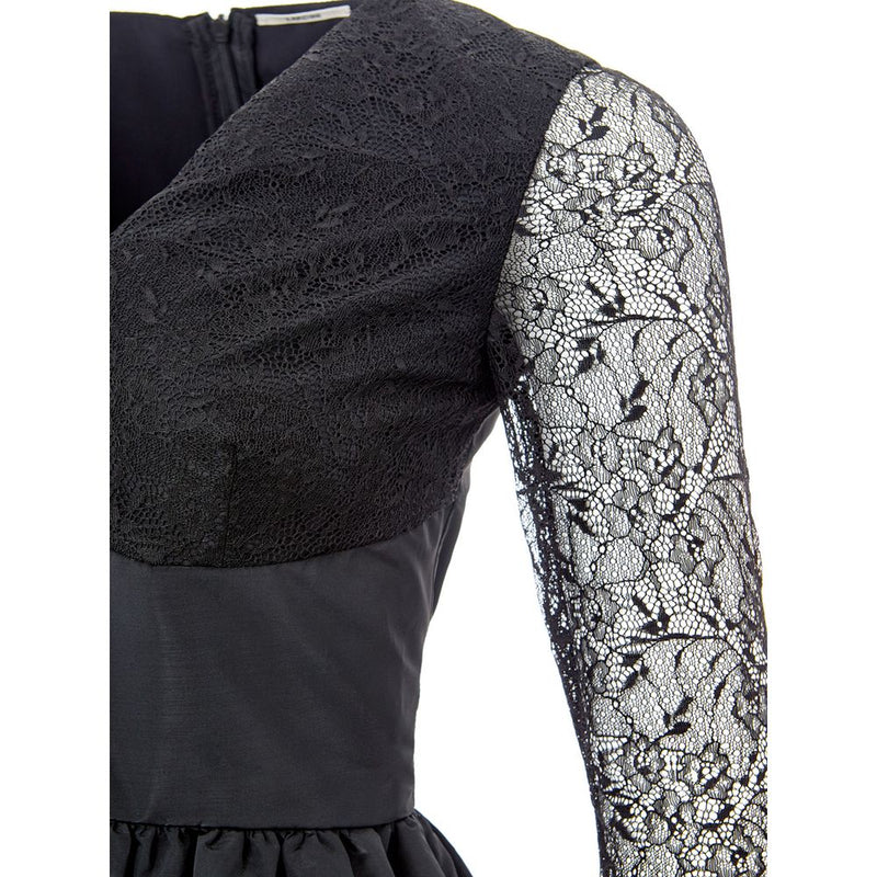 Lardini Elegant Black Polyester Dress for Upscale Events