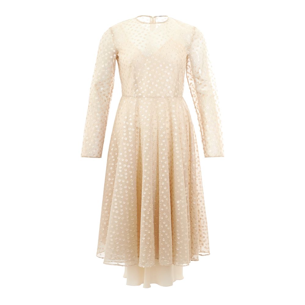 Lardini Beige Cotton Elegance Dress - Élégance Intemporelle