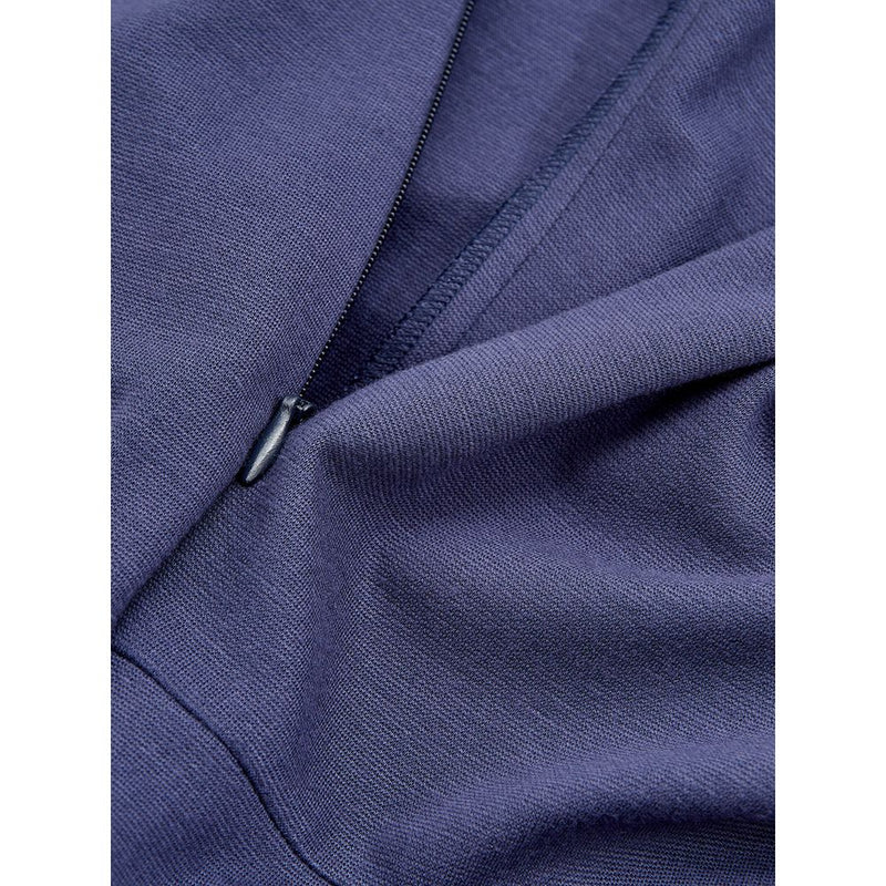 Lardini Blue Viscose Long Dress with V-Neck