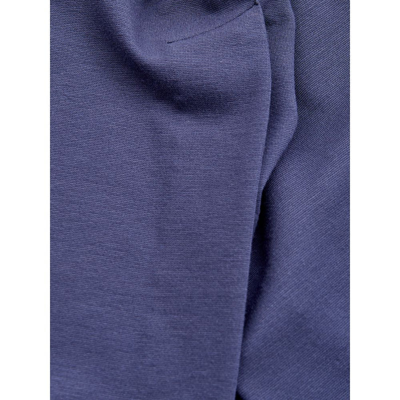 Lardini Blue Viscose Long Dress with V-Neck