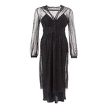 Lardini Elegant Black Nylon Dress - Un Style Italien Intemporel