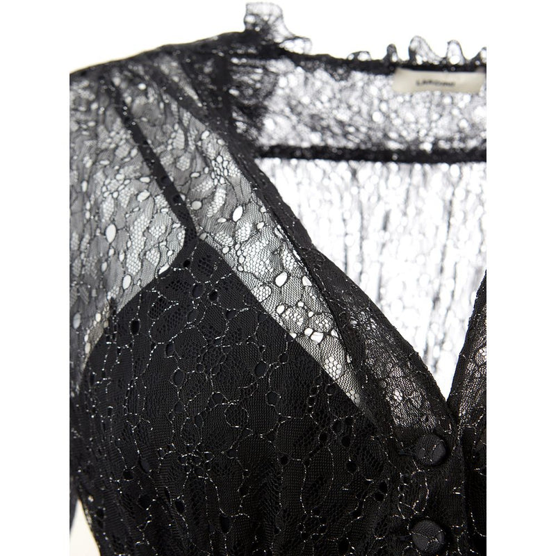 Lardini Elegant Black Nylon Dress - Timeless Italian Style